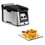Tefal Fritteuse Clear Duo FR600D (edelstahl/schwarz, 2.000 Watt, Ölbehälter 3,5 Liter)