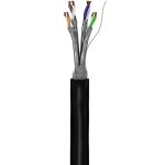 Goobay Outdoor Netzwerkabel Cat.7 S/FTP (PiMF) (schwarz, 100 Meter)