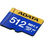 A-Data Premier Extreme microSDXC SD7.1 512 GB (blau/gelb, SD7.1 Express, UHS-I U3, Class 10, V30, Nintendo Switch 2 Ready)