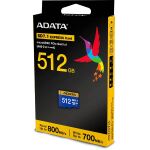 A-Data Premier Extreme microSDXC SD7.1 512 GB (blau/gelb, SD7.1 Express, UHS-I U3, Class 10, V30, Nintendo Switch 2 Ready)