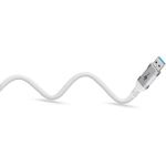 Goobay Ethernet-Kabel USB-A 3.2 Gen1 Stecker > RJ-45 Stecker (weiß, 10 Meter, geflochtener Textilmantel)