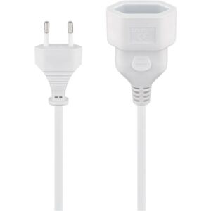 Goobay Verlängerungskabel Eurostecker > Eurobuchse (weiß, 2 Meter)