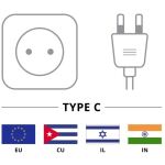 Goobay Verlängerungskabel Eurostecker > Eurobuchse (weiß, 2 Meter)