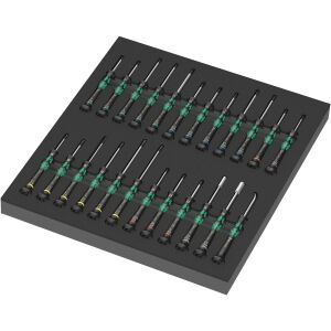 Wera 9715 Schaumstoffeinlage Kraftform Micro Set 1 9715 (schwarz/grün, für Tool Rebel Werkstattwagen)