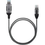 Goobay Ethernet-Adapterkabel USB-A 3.2 Gen1 > RJ-45 (schwarz/grau, 5 Meter)
