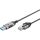 Goobay Ethernet-Adapterkabel USB-A 3.2 Gen1 > RJ-45 (schwarz/grau, 5 Meter)