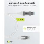 Goobay Ethernet-Adapterkabel USB-A 3.2 Gen1 > RJ-45 (weiß, 1 Meter)