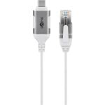 Goobay Ethernet-Adapterkabel USB-C 3.2 Gen2 > RJ-45 (weiß, 2 Meter)