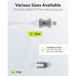Goobay Ethernet-Adapterkabel USB-C 3.2 Gen2 > RJ-45 (weiß, 2 Meter)