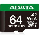 A-Data SPEED PLUS microSDXC 64 GB (UHS-I U3, Class 10, V30, A2)
