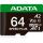 A-Data SPEED PLUS microSDXC 64 GB (UHS-I U3, Class 10, V30, A2)