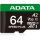 A-Data SPEED PLUS microSDXC 64 GB (UHS-I U3, Class 10, V30, A2)