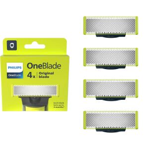 Philips Ersatzklinge OneBlade QP240/50 (silber/hellgrün, 4 Stück)