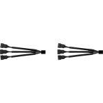 Noctua Splitterkabel NA-SC1 Sx2 (schwarz, 13,5cm, 2...