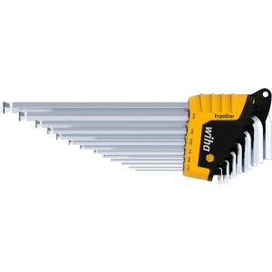 wiha Stiftschlüssel-Set im ErgoStar Halter, zöllig (schwarz/gelb, 13-teilig, MagicRing Haltefunktion)