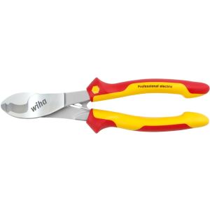 wiha Kabelschneider Professional electric, 210mm (rot/gelb, mit ein-/ausschaltbarer Öffnungsfeder)