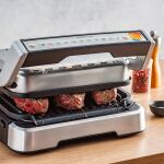 Tefal OptiGrill 2in1 GC773D (edelstahl, 2.100 Watt, mit Grillzange)