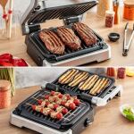 Tefal OptiGrill 2in1 GC773D (edelstahl, 2.100 Watt, mit Grillzange)