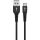 Goobay Supersoftes USB 2.0 Textilkabel, USB-A Stecker > USB-C Stecker (schwarz, 2 Meter)