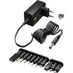 Goobay Universal-Netzteil, 36 Watt (schwarz, 5V - 15V, max. 2,4A, inkl. 11 Adapter)