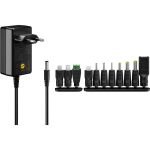 Goobay Universal-Netzteil, 36 Watt (schwarz, 5V - 15V, max. 2,4A, inkl. 11 Adapter)