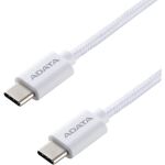 A-Data USB 2.0 Kabel, USB-C Stecker > USB-C Stecker (weiß, 2 Meter, PD 3.0, QC 3.0, Laden mit bis zu 100 Watt)