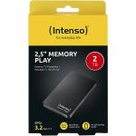 Intenso Memory Play 2 TB, Externe Festplatte (schwarz, extern, USB-A 3.2 Gen 1 (5 Gbit/s))