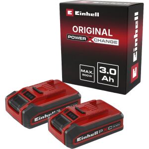 Einhell Akku Power-X-Change Plus TWIN-PACK 18Volt 3,0Ah (rot/schwarz, 2 Stück, ohne Ladegerät)