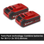 Einhell Akku Power-X-Change Plus TWIN-PACK 18Volt 3,0Ah (rot/schwarz, 2 Stück, ohne Ladegerät)