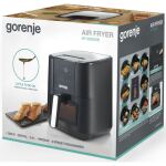 Gorenje Heißluftfritteuse AF1350DWB (schwarz, 1.350 Watt, Korb 5,4 Liter, mit Sichtfenster)