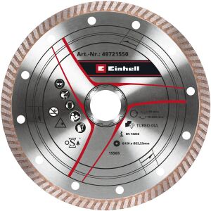 Einhell Diamant-Trennscheibe dünn, Ø 150 x 1,6mm (für Akku-Winkelschleifer mit M14-Bohrung)