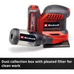 Einhell Power X-Change Akku-Faust-Schwingschleifer TE-OS 18/113 3X Li-Solo, 18Volt (rot/schwarz, ohne Akku und Ladegerät, mit Tasche + Zubehör)