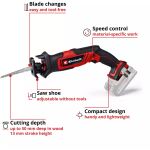 Einhell Power X-Change Akku-Universal-Säbelsäge TE-AP 18/13 Li - Solo, 18Volt (rot/schwarz, ohne Akku und Ladegerät)