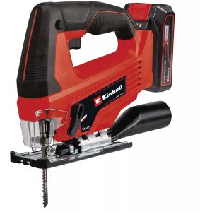 Einhell Power X-Change Akku-Stichsäge TC-JS 18/70 Li, 18Volt (rot/schwarz, Li-Ionen Akku 2,5Ah, Koffer E-Box Basic)