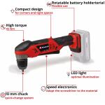 Einhell Power X-Change Akku-Winkelbohrschrauber TE-AD 18 Li - Solo, 18Volt (rot/schwarz, ohne Akku und Ladegerät)