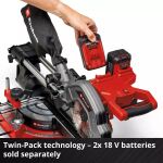 Einhell Akku-Zug-Kapp-und Gehrungssäge TE-SM 36/8 L Li-Solo, 36Volt (2x18V), Kapp- und Gehrungssäge (rot, ohne Akku und Ladegerät)