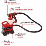 Einhell Power X-Change Akku-Farbsprühsystem TE-SY 18/90 Li-Solo, 18Volt (rot/schwarz, ohne Akku und Ladegerät)