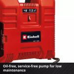Einhell Akku-Koffer-Kompressor TE-AC 36/8 Li OF Set - Solo, 36Volt (2x18V) (rot, ohne Akku und Ladegerät)