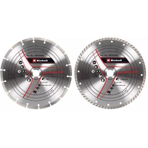 Einhell Turbo-Diamant-Trennscheibe, Ø 230 x 22,23 x 1,8mm, 2er-Set (für Winkelschleifer)