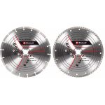 Einhell Turbo-Diamant-Trennscheibe, Ø 230 x 22,23 x 1,8mm, 2er-Set (für Winkelschleifer)