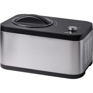UNOLD 2-in-1 Eismaschine & Joghurtbereiter EVA (edelstahl/schwarz, für 1.500ml Eiscreme, 120 Watt Kompressor)