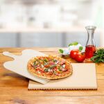 Rommelsbacher Pizzastein / Brotbackstein-Set PS 16 (beige, 35 x 35cm, mit Holzschaufel)