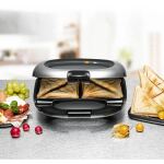 Rommelsbacher Sandwichmaker ST 1000 (schwarz/silber, 1.000 Watt)