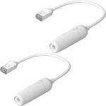 Ubiquiti Easy Cable Verlängerungskabel Cat.6a F/UTP, 2er Pack (weiß, 15cm Kabel, wasserdichte Kappe)