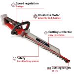 Einhell Professional Akku-Heckenschere GP-CH 18/61 Li BL-Solo, 18Volt (rot/schwarz, ohne Akku und Ladegerät)