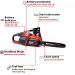 Einhell Professional Akku-Kettensäge GP-LC 36/40 Li BL-Solo, 36Volt (2x18V) (rot/schwarz, ohne Akku und Ladegerät)