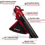 Einhell Professional Akku-Laubsauger VENTURRO 36/240, 36Volt (2x18V), Laubsauger/Laubbläser (rot/schwarz, ohne Akku und Ladegerät)