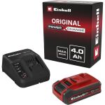 Einhell PLUS Power-X-Change Starter-Kit, 18Volt 4Ah (schwarz/rot, PLUS Akku + Ladegerät)