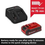 Einhell PLUS Power-X-Change Starter-Kit, 18Volt 4Ah (schwarz/rot, PLUS Akku + Ladegerät)