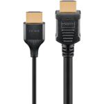 Goobay Slim High-Speed-HDMI-Kabel mit Ethernet, 4K @ 60Hz (schwarz, 2 Meter)